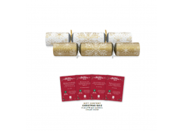 10" Snowflake Supreme Gold/White Mixed Box Cracker